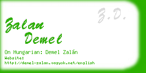 zalan demel business card